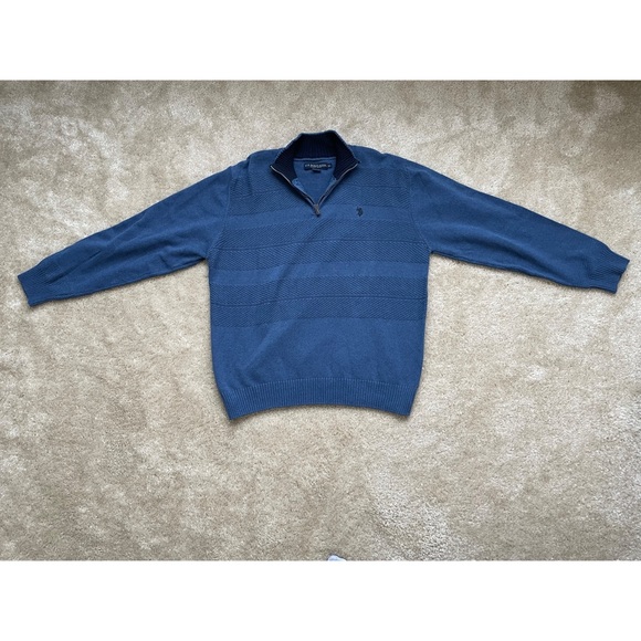 US Polo Assn Quarter Zip • Blue Sweater • Quarter Zip Pullover • XXL - Picture 2 of 3